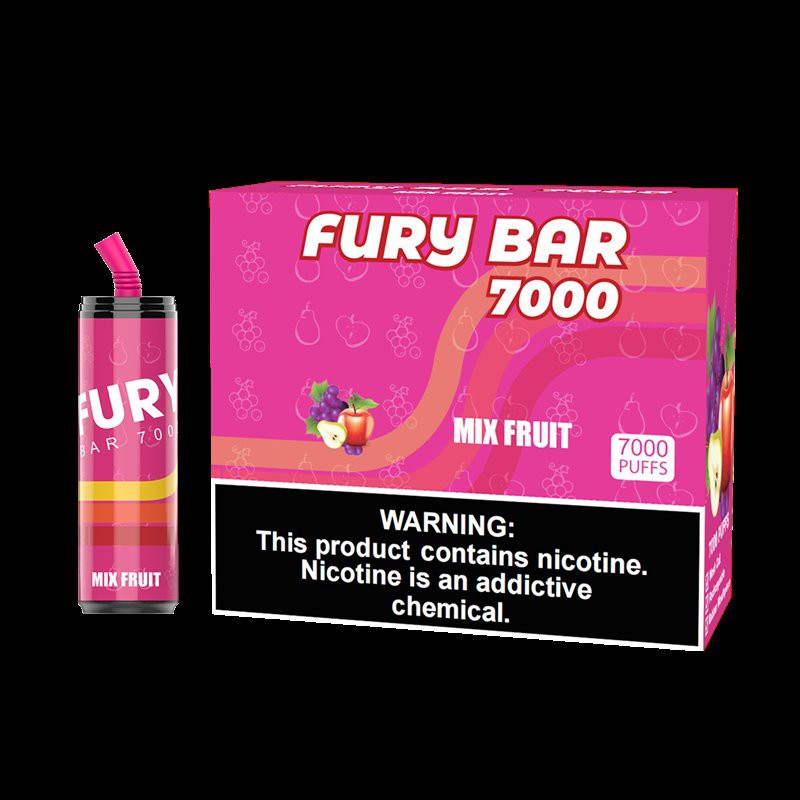 FURY BAR 7000-MIX FRUIT -product+middle box+